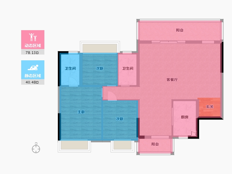 广西壮族自治区-南宁市-悦桂绿地新世界-107.01-户型库-动静分区