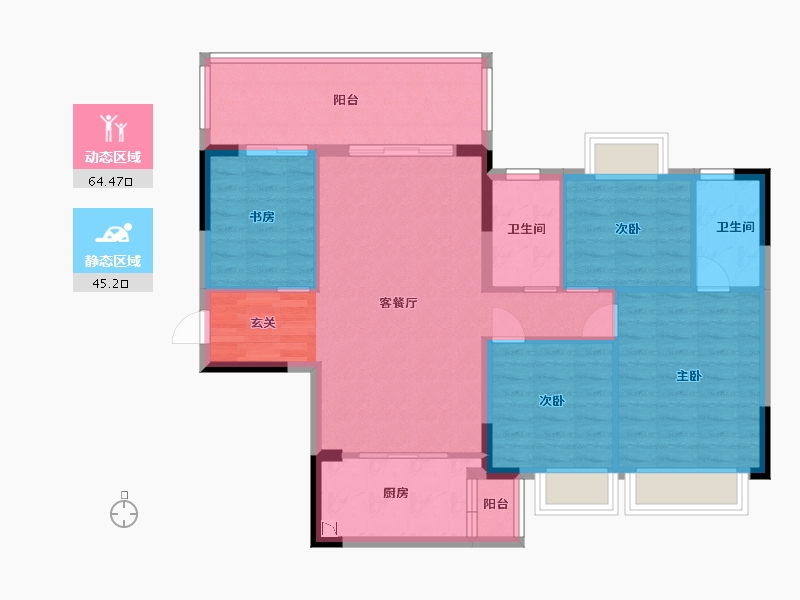 广西壮族自治区-南宁市-山湖海上城-99.05-户型库-动静分区