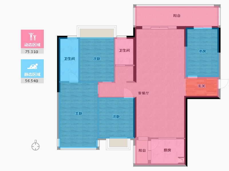 广西壮族自治区-南宁市-天健城天境-118.89-户型库-动静分区