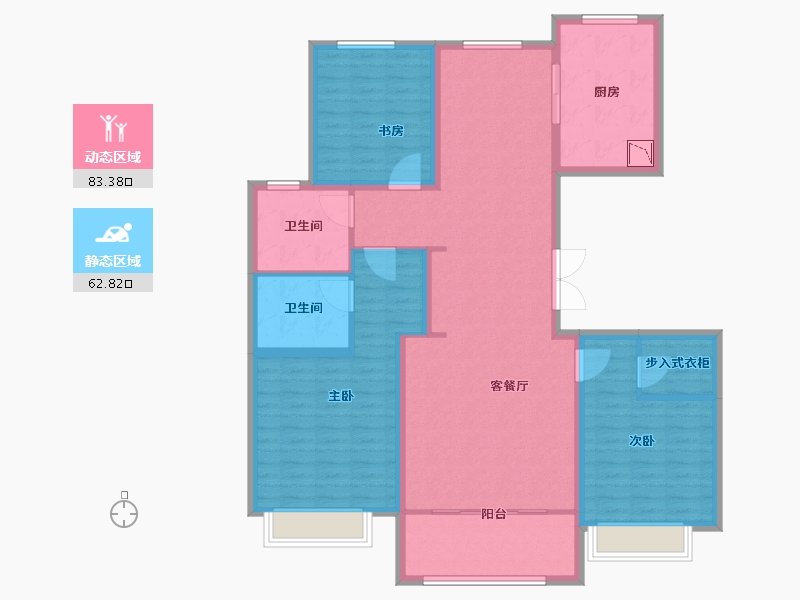 山东省-青岛市-海尔地产珺玺-132.00-户型库-动静分区