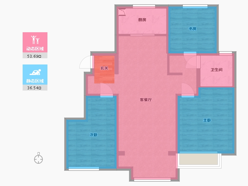 山东省-威海市-威海万达广场-80.00-户型库-动静分区