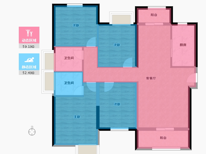 福建省-厦门市-莱昂公馆-100.00-户型库-动静分区