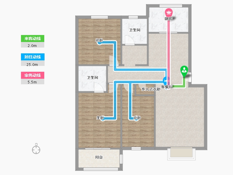 河南省-洛阳市-万熹翠城-106.41-户型库-动静线