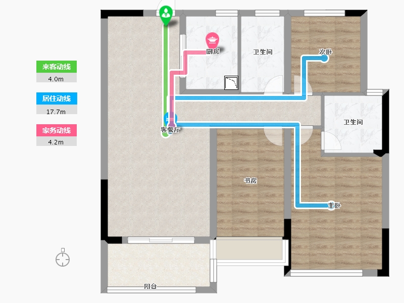 湖北省-恩施土家族苗族自治州-广银海棠湾-88.00-户型库-动静线