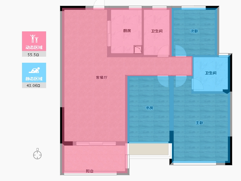 湖北省-恩施土家族苗族自治州-广银海棠湾-88.00-户型库-动静分区