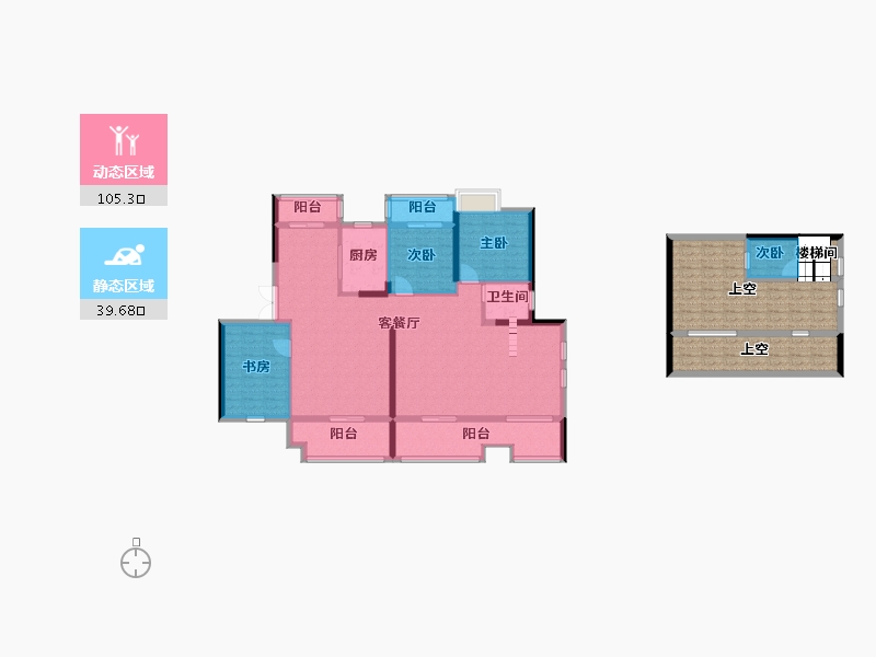 湖南省-长沙市-润和湘江天地-165.85-户型库-动静分区