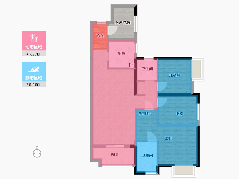 广东省-佛山市-建投绿地・璀璨天城-78.38-户型库-动静分区