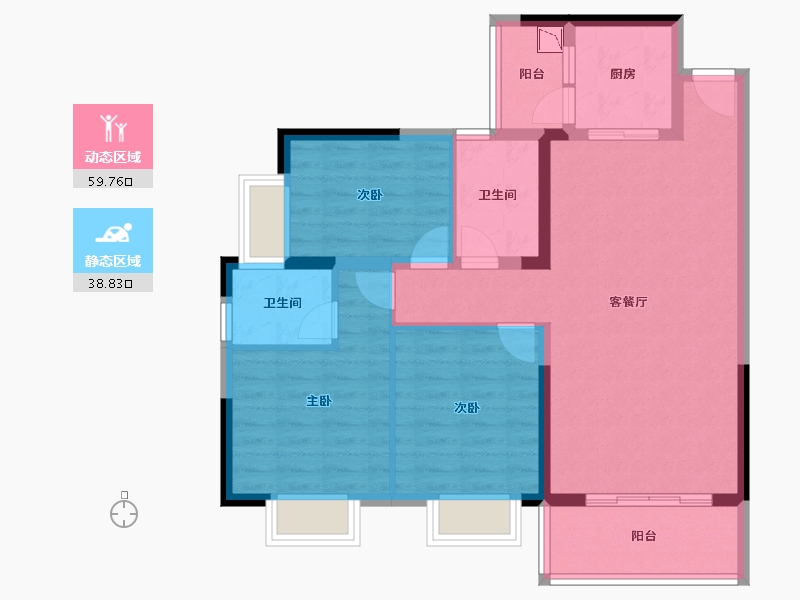 广东省-清远市-天宝山庄-87.88-户型库-动静分区