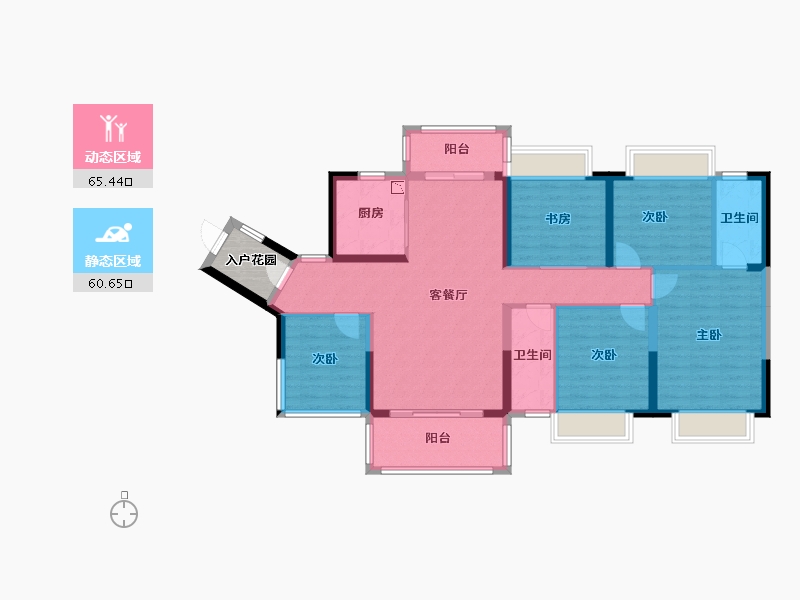 广西壮族自治区-贵港市-碧桂园交投・中央上城-116.29-户型库-动静分区