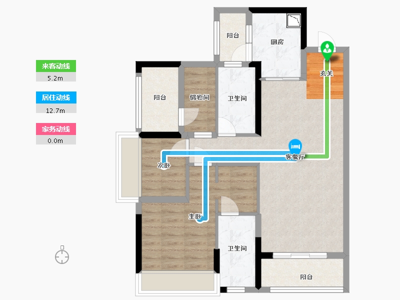 广东省-佛山市-金茂碧桂园正荣府-78.40-户型库-动静线