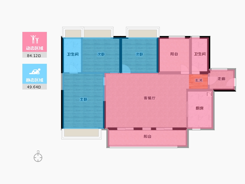 广东省-佛山市-新城�Z城-120.52-户型库-动静分区