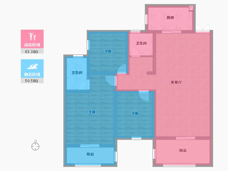 湖南省-长沙市-长房天翼未来城-101.02-户型库-动静分区