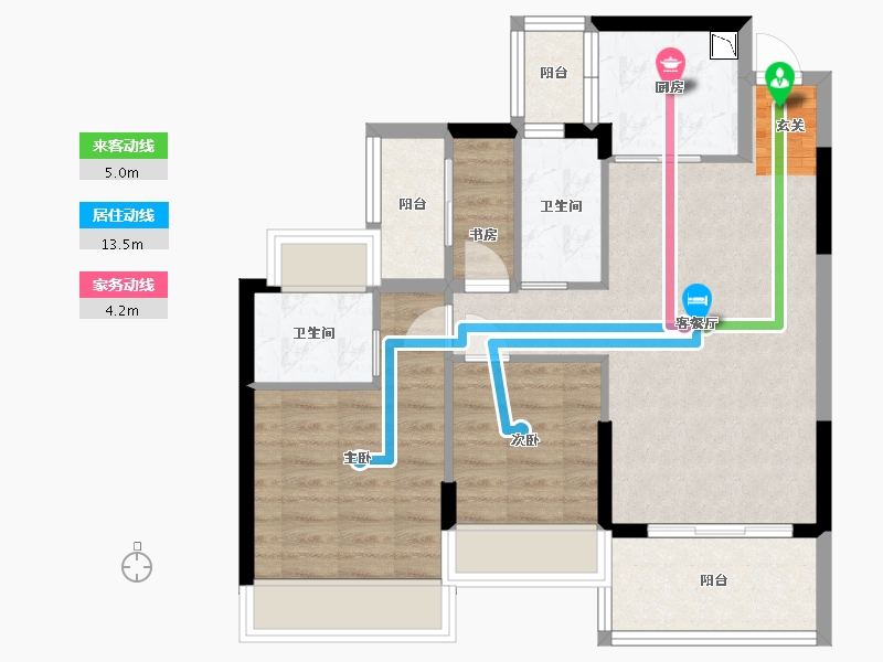 广东省-佛山市-谊泰豪苑-71.20-户型库-动静线