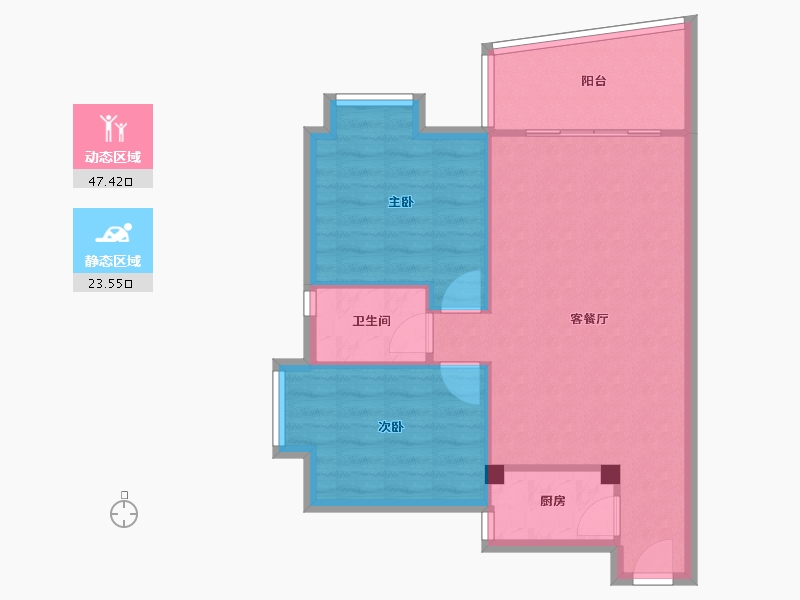 广东省-广州市-春晖苑-64.43-户型库-动静分区