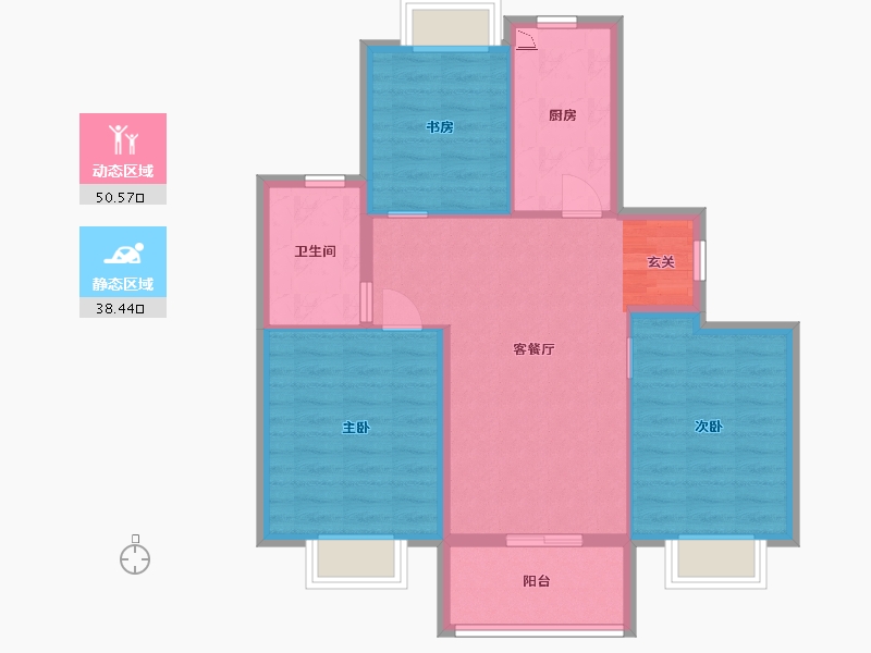 上海-上海市-虹桥金茂悦-80.00-户型库-动静分区