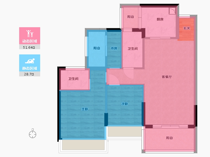 广东省-佛山市-谊泰豪苑-71.20-户型库-动静分区