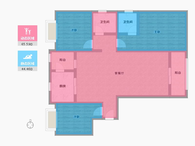 河南省-信阳市-金泰·领秀城-97.28-户型库-动静分区