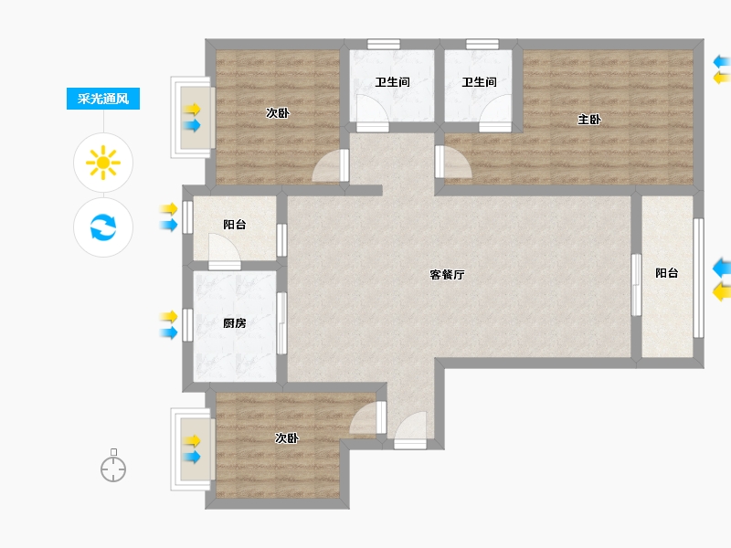 河南省-信阳市-金泰·领秀城-97.28-户型库-采光通风