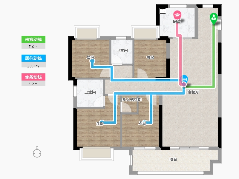 福建省-龙岩市-玖峯台-107.00-户型库-动静线