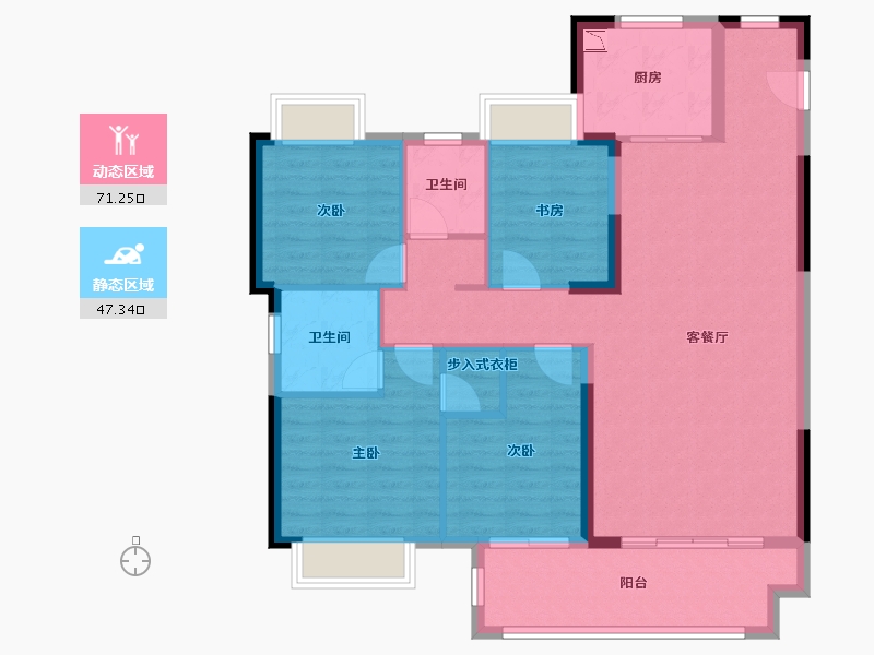 福建省-龙岩市-玖峯台-107.00-户型库-动静分区