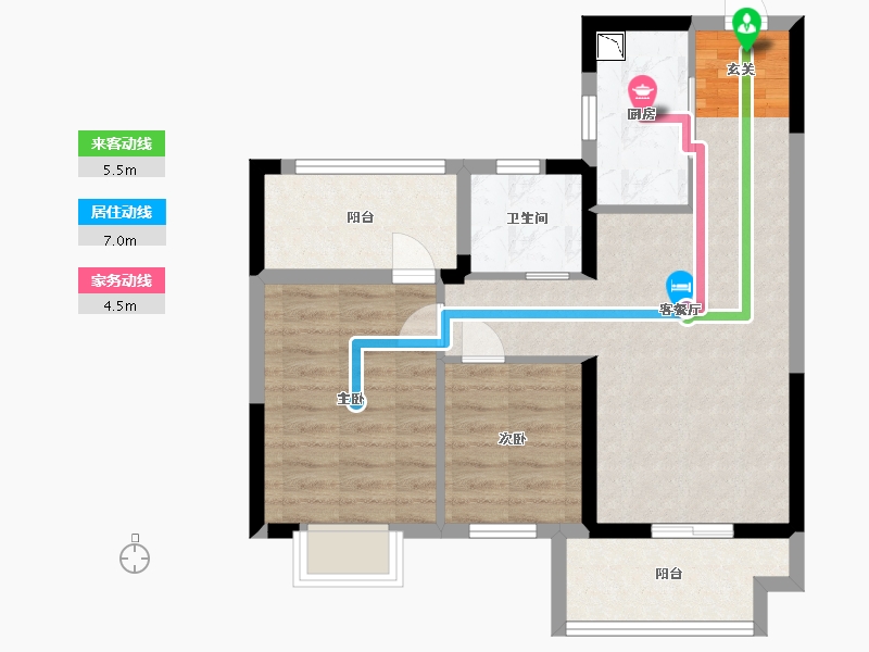 上海-上海市-碧桂园中南海上传奇-63.20-户型库-动静线