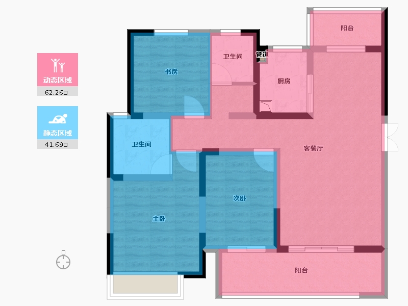 河南省-驻马店市-建业尊府-92.17-户型库-动静分区