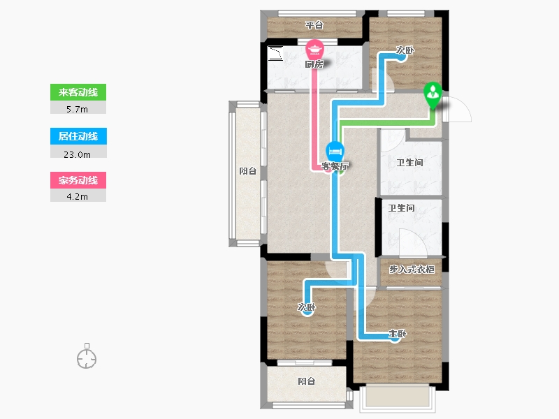 浙江省-金华市-望辰府-92.00-户型库-动静线