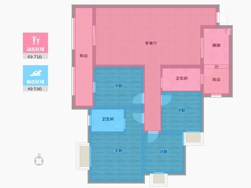 贵州省-黔南布依族苗族自治州-河畔阳光-105.53-户型库-动静分区