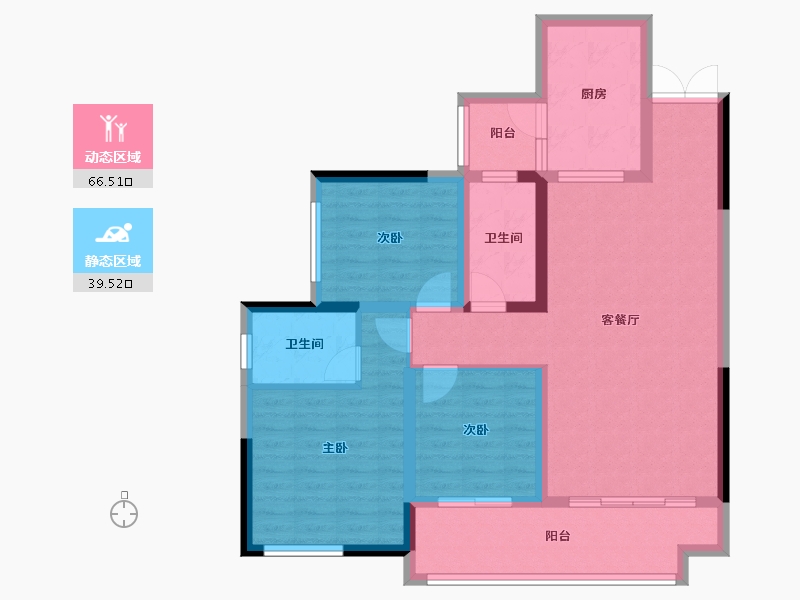 四川省-德阳市-蓝花屿-94.53-户型库-动静分区