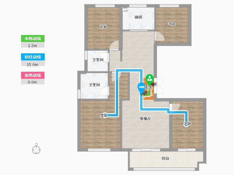 浙江省-温州市-万郡陶山府-97.86-户型库-动静线