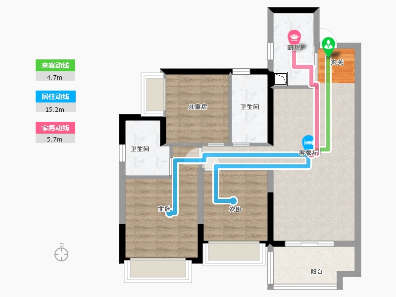 广东省-惠州市-珑悦锦云花园-78.40-户型库-动静线