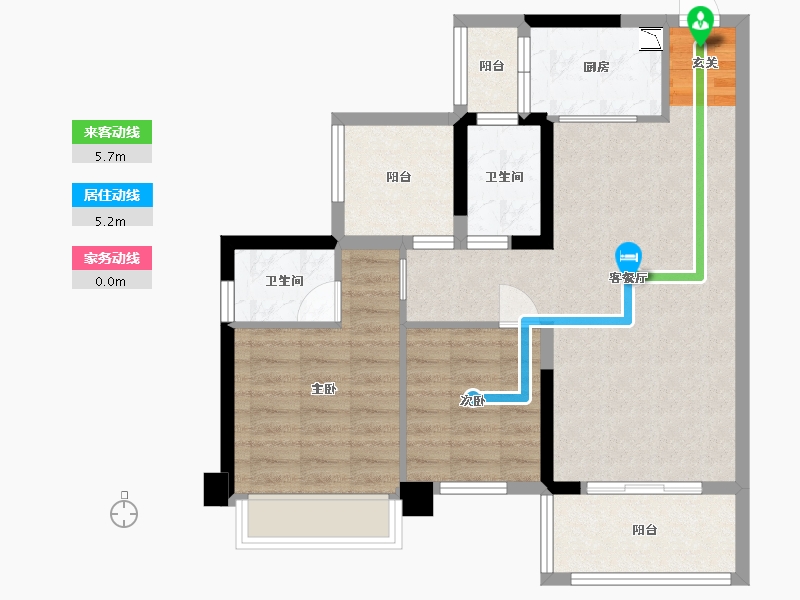 广东省-惠州市-威华水悦华府-74.87-户型库-动静线