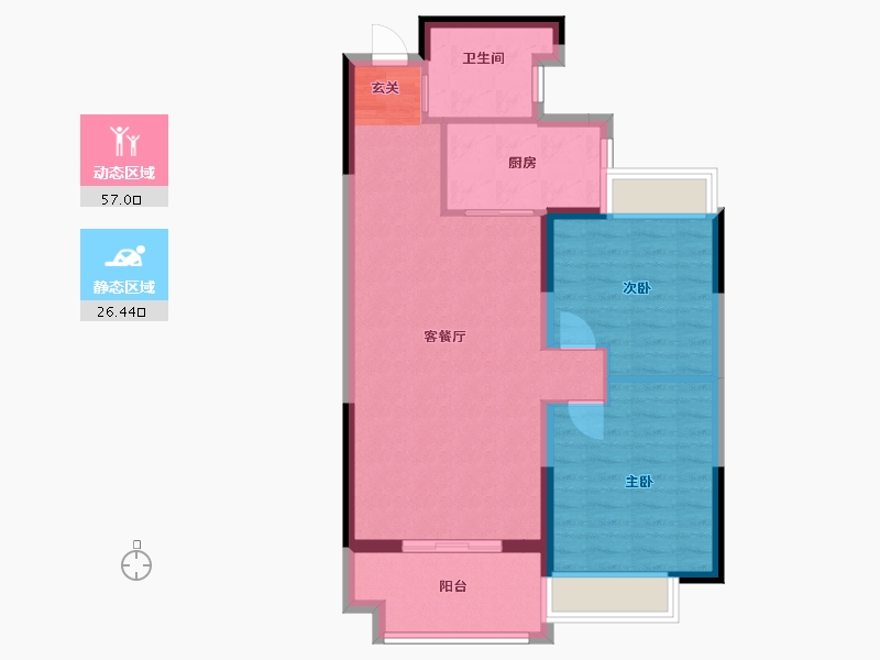 江苏省-扬州市-星地雅苑-75.20-户型库-动静分区