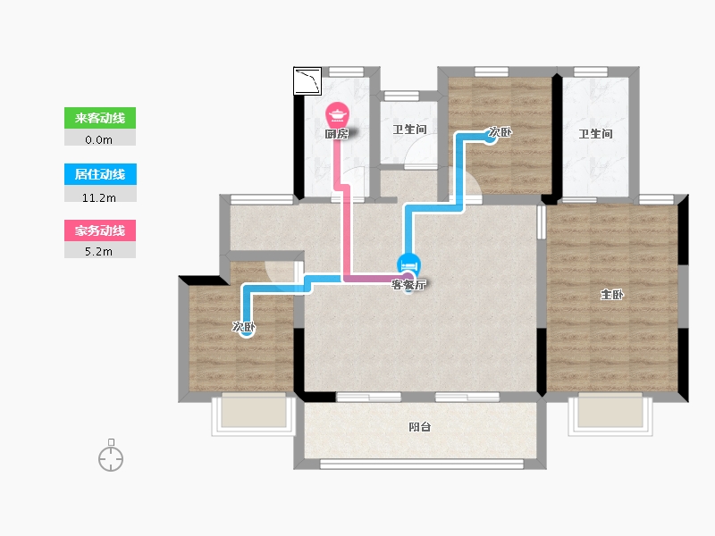 江苏省-常州市-龙悦府-82.50-户型库-动静线