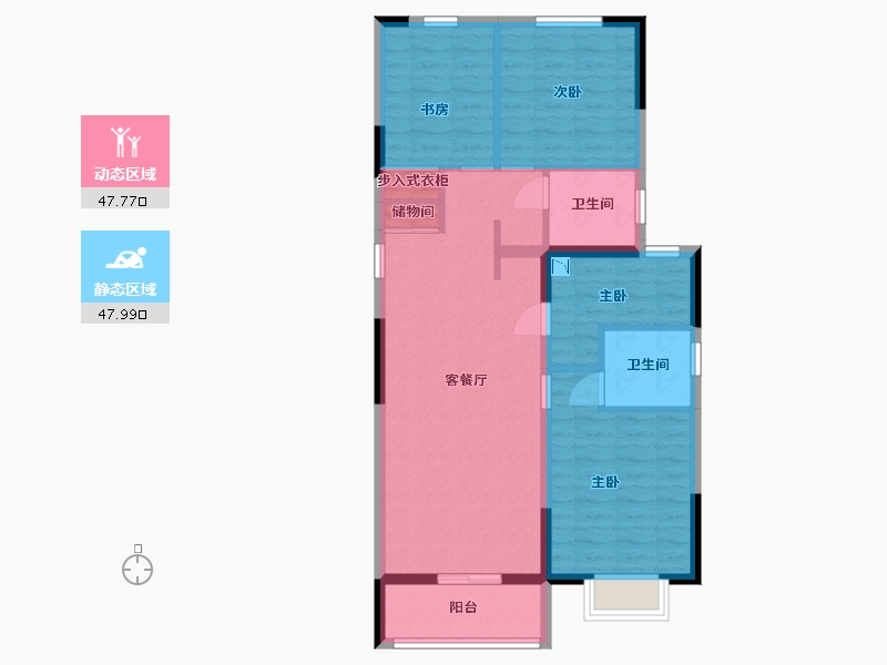 河南省-开封市-富力湾-85.73-户型库-动静分区