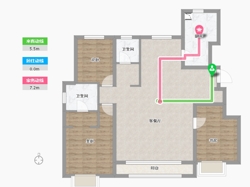 天津-天津市-保利和园-98.14-户型库-动静线