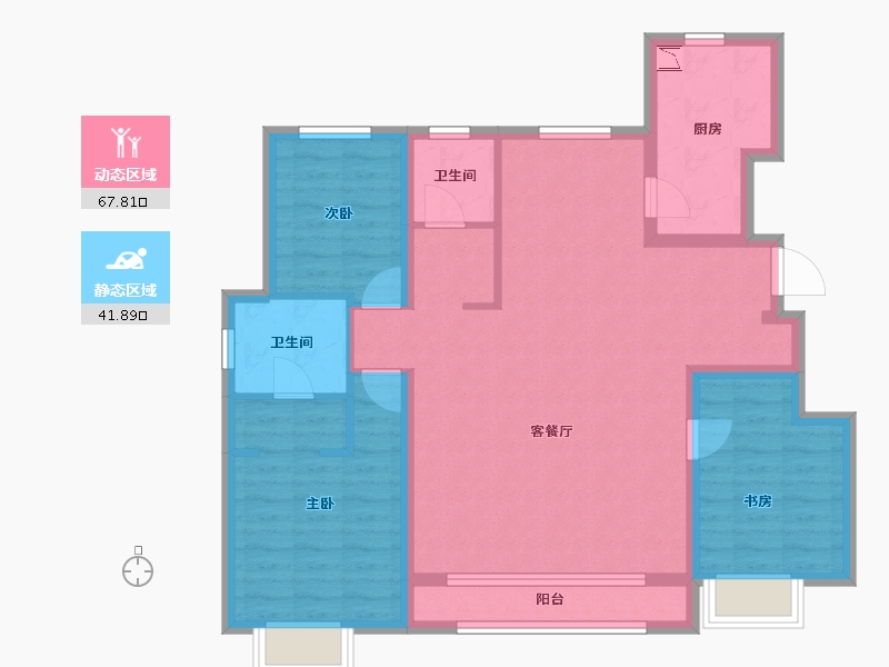 天津-天津市-保利和园-98.14-户型库-动静分区