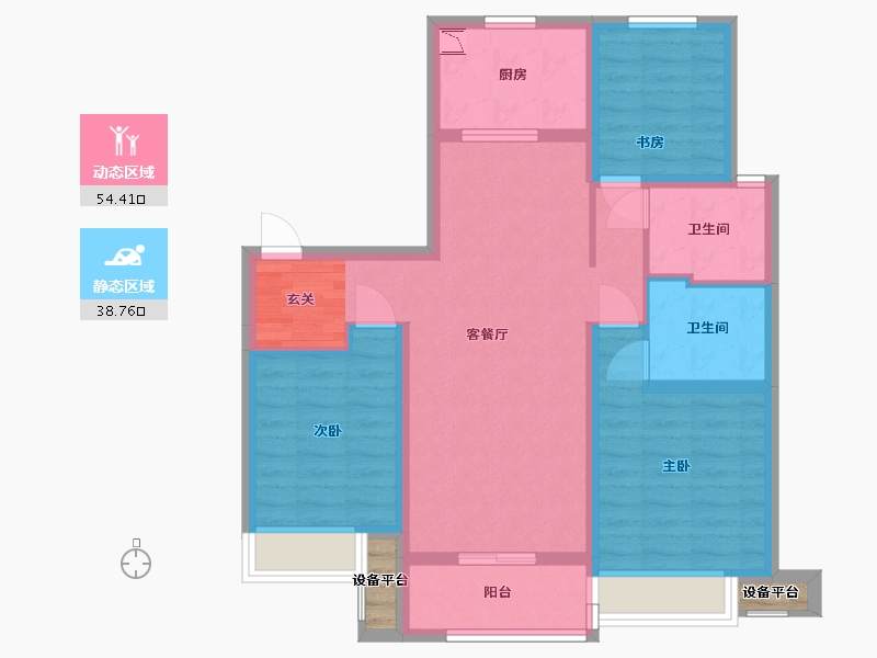 河北省-石家庄市-万科正定文化村-84.08-户型库-动静分区