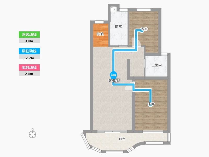 河北省-石家庄市-长安润江壹号-69.46-户型库-动静线