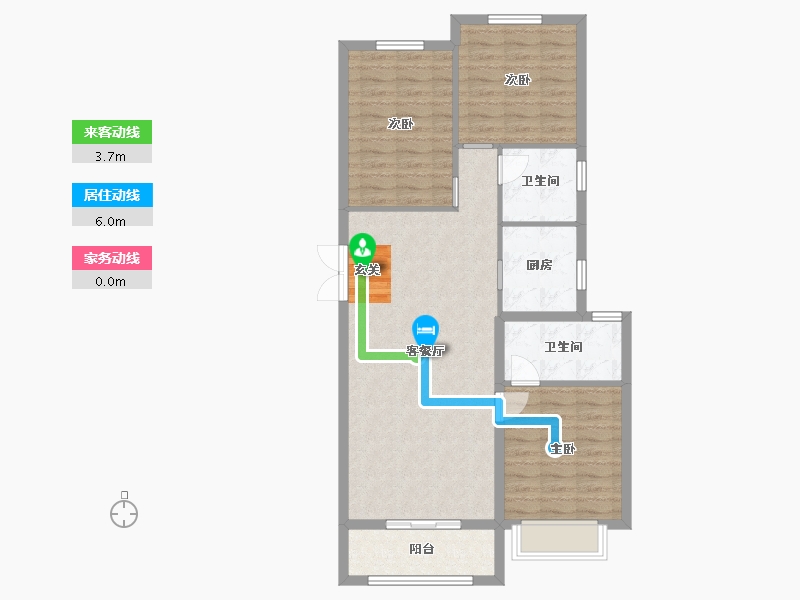 河北省-石家庄市-滨江荣盛华府-88.94-户型库-动静线