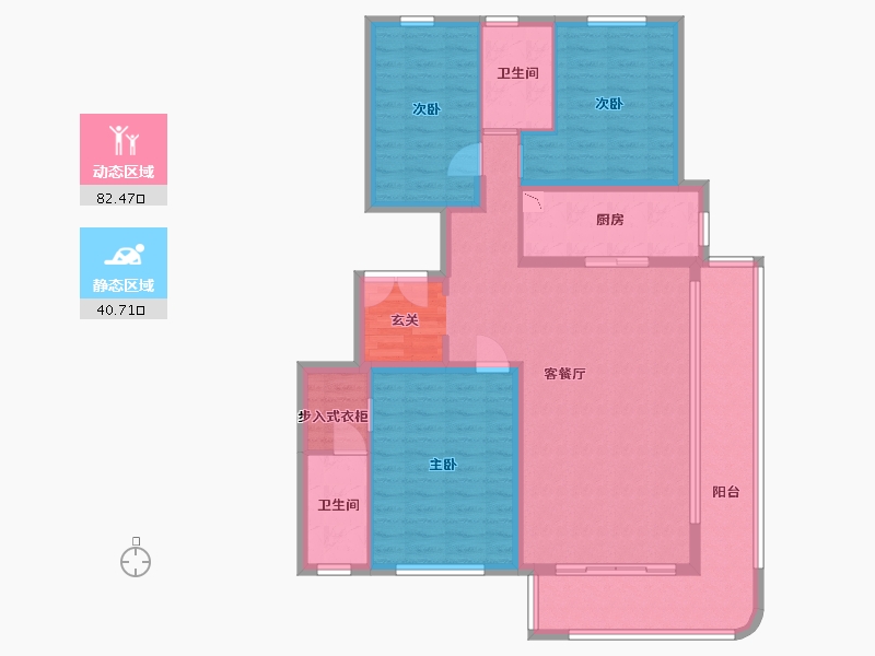 河北省-石家庄市-长安润江壹号-111.09-户型库-动静分区