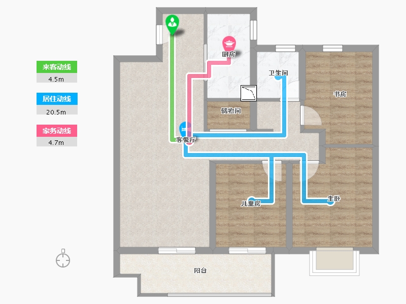 江苏省-宿迁市-万科-80.00-户型库-动静线