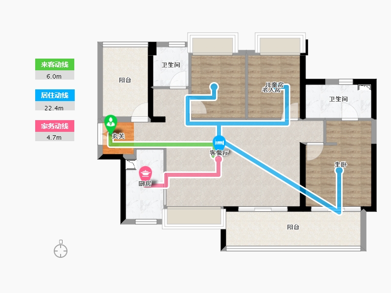 广东省-惠州市-灿邦珑廷-95.37-户型库-动静线