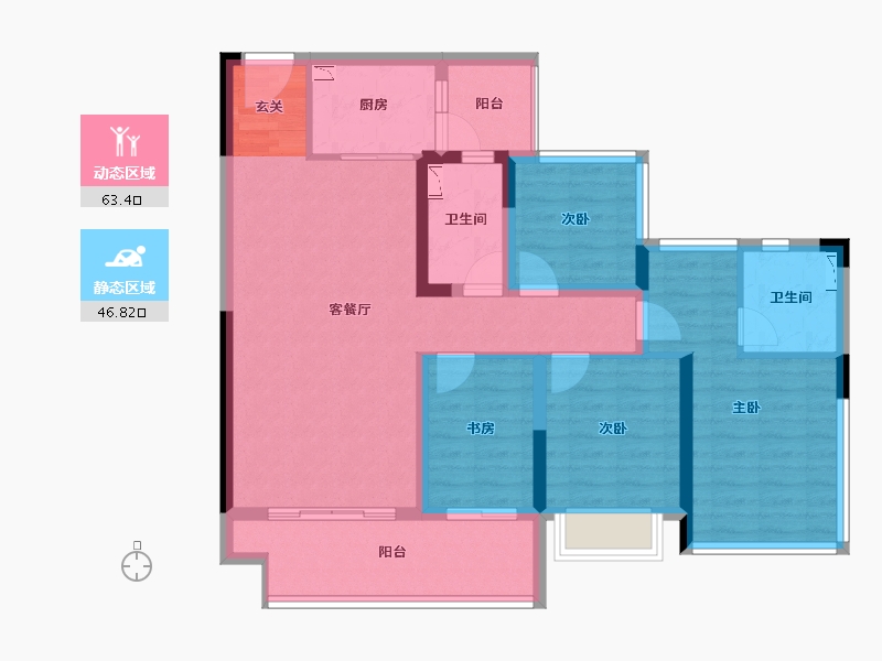 四川省-成都市-天府未来城-97.40-户型库-动静分区