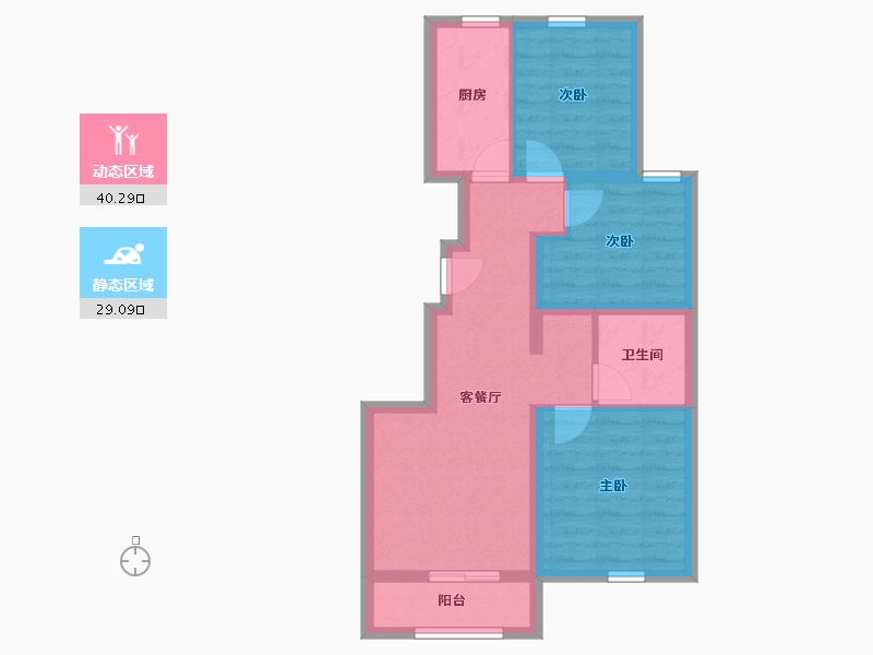 北京-北京市-梧桐湾-60.72-户型库-动静分区