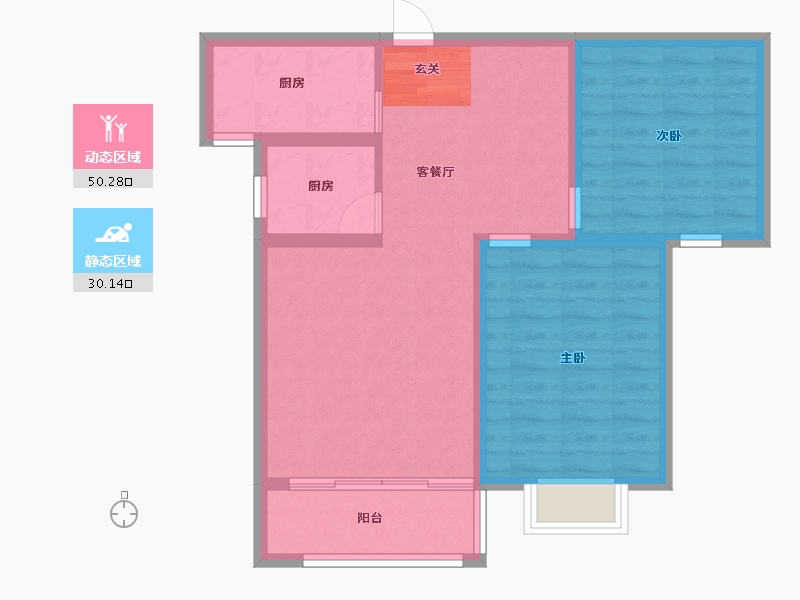 河北省-石家庄市-润江正定壹�院-72.01-户型库-动静分区