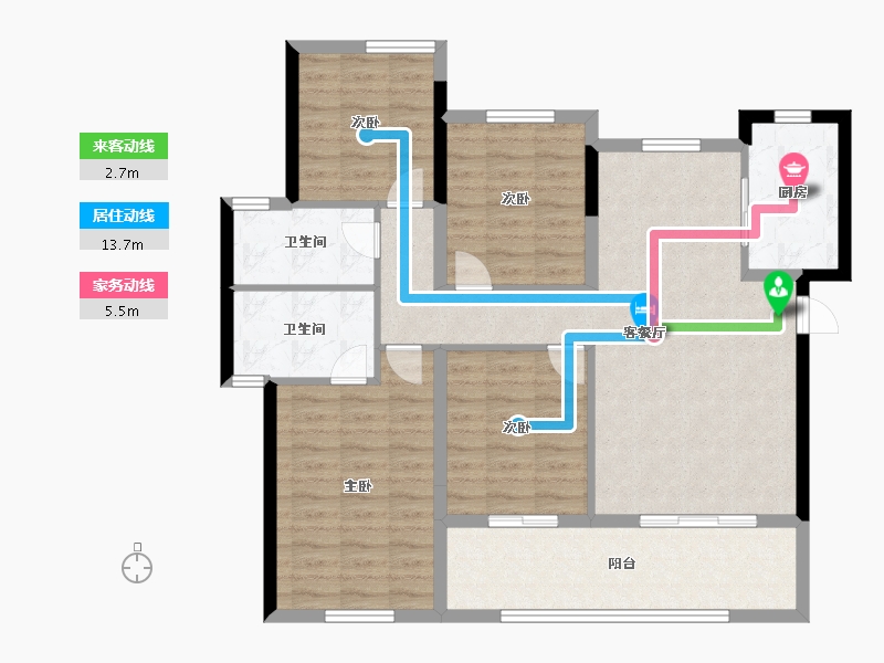 福建省-宁德市-世茂云颂-100.00-户型库-动静线