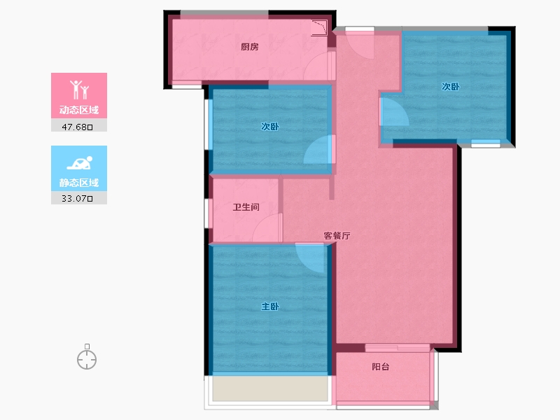 河南省-郑州市-裕华会园-71.20-户型库-动静分区