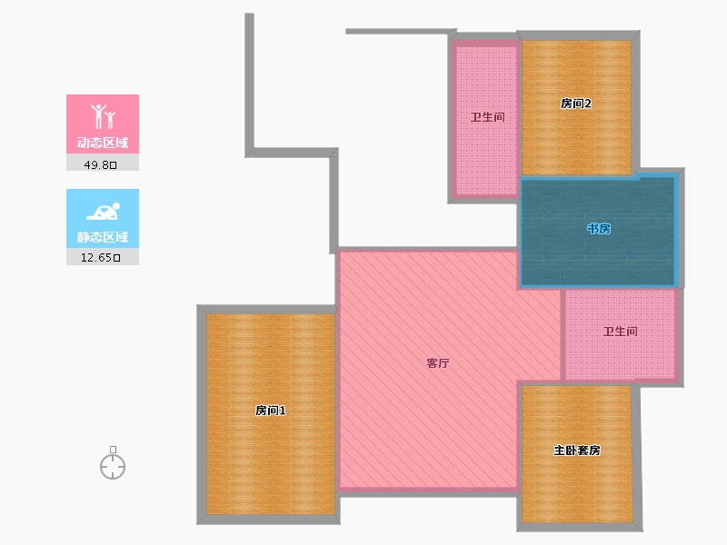 浙江省-杭州市-酷家乐园-97.30-户型库-动静分区