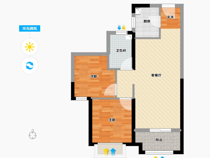 河北省-廊坊市-港中旅海泉湾-55.31-户型库-采光通风